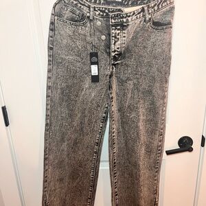 Black Acid Wash Jeans